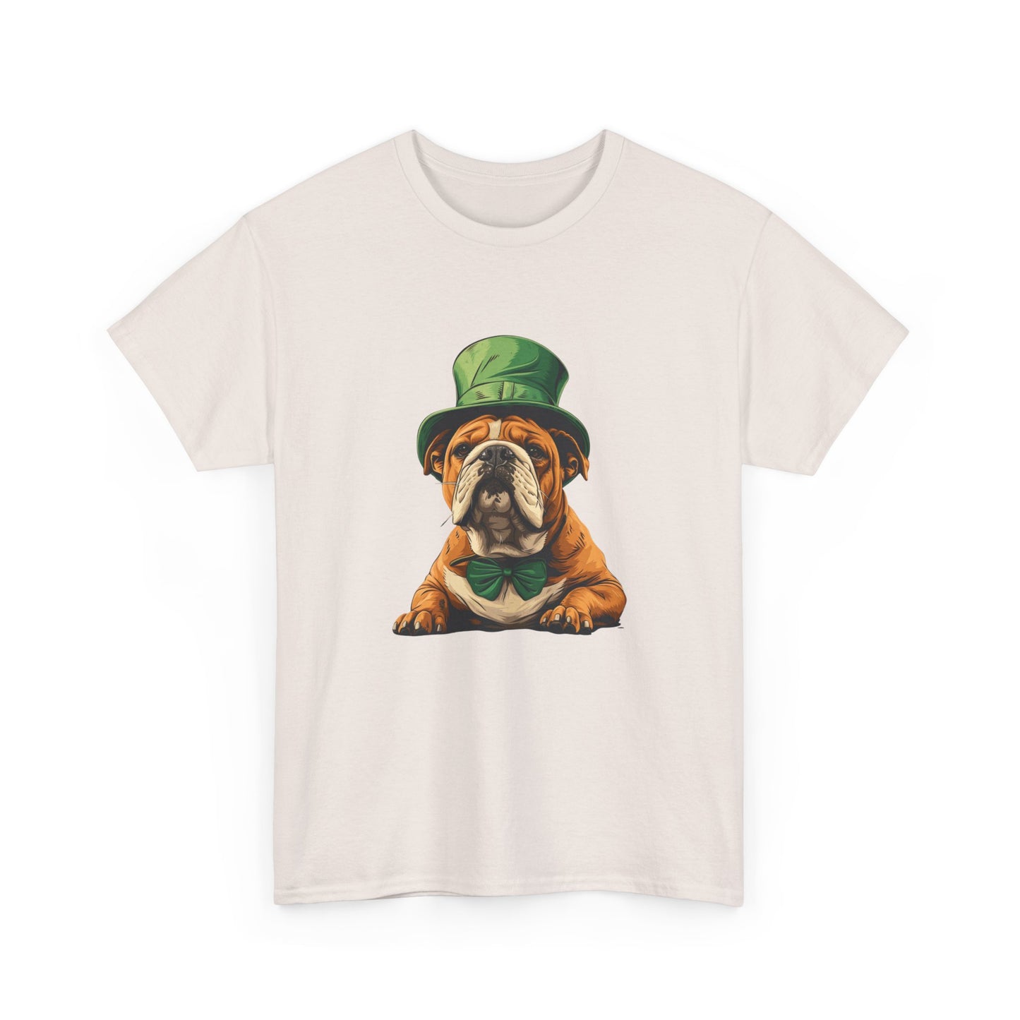 English Bulldog St Patrick's Day Tee, Dog Lover Shirt, Unisex Graphic T-Shirt, Cute Animal Top, Pet Owner Gift, Funny Canine Apparel