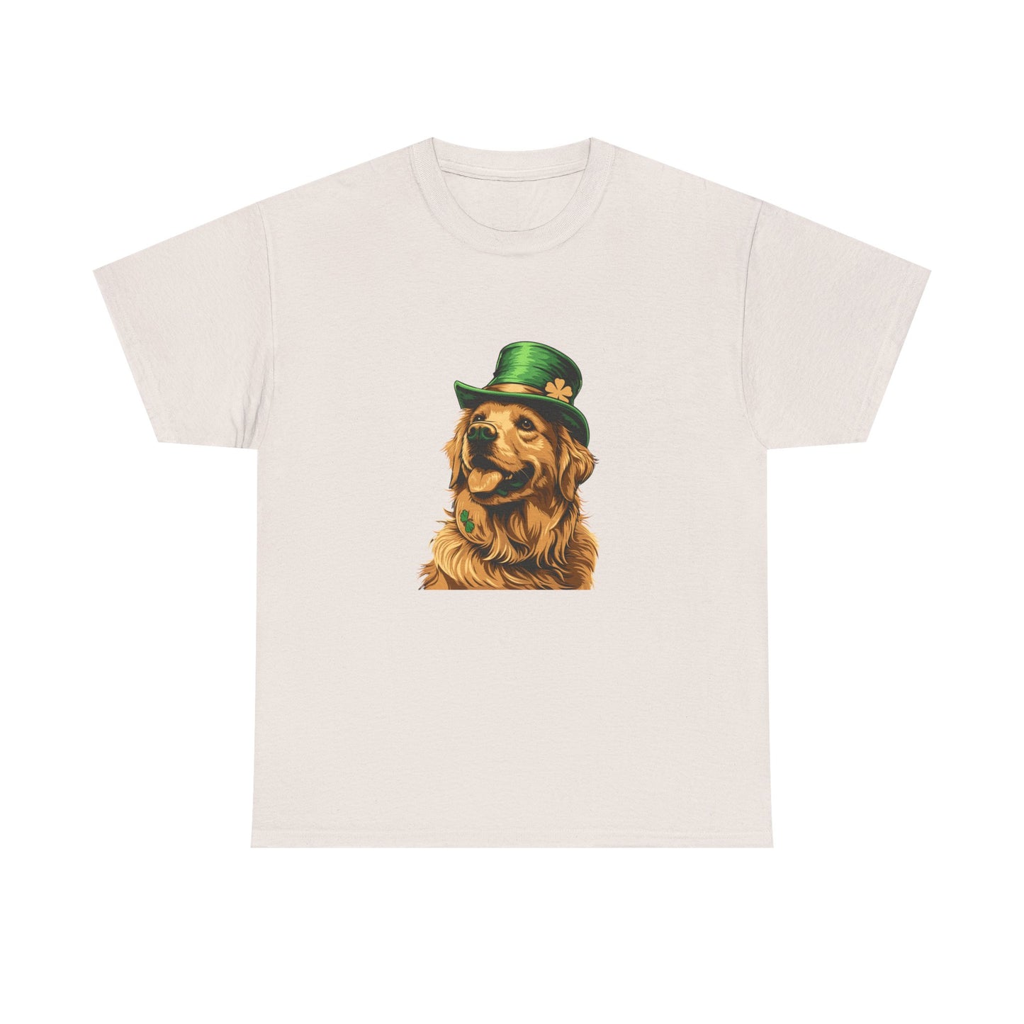 Golden Retriever St Patrick's Day Tee, Dog Lover Shirt, Unisex Graphic T-Shirt, Cute Animal Top, Pet Owner Gift, Funny Canine Apparel