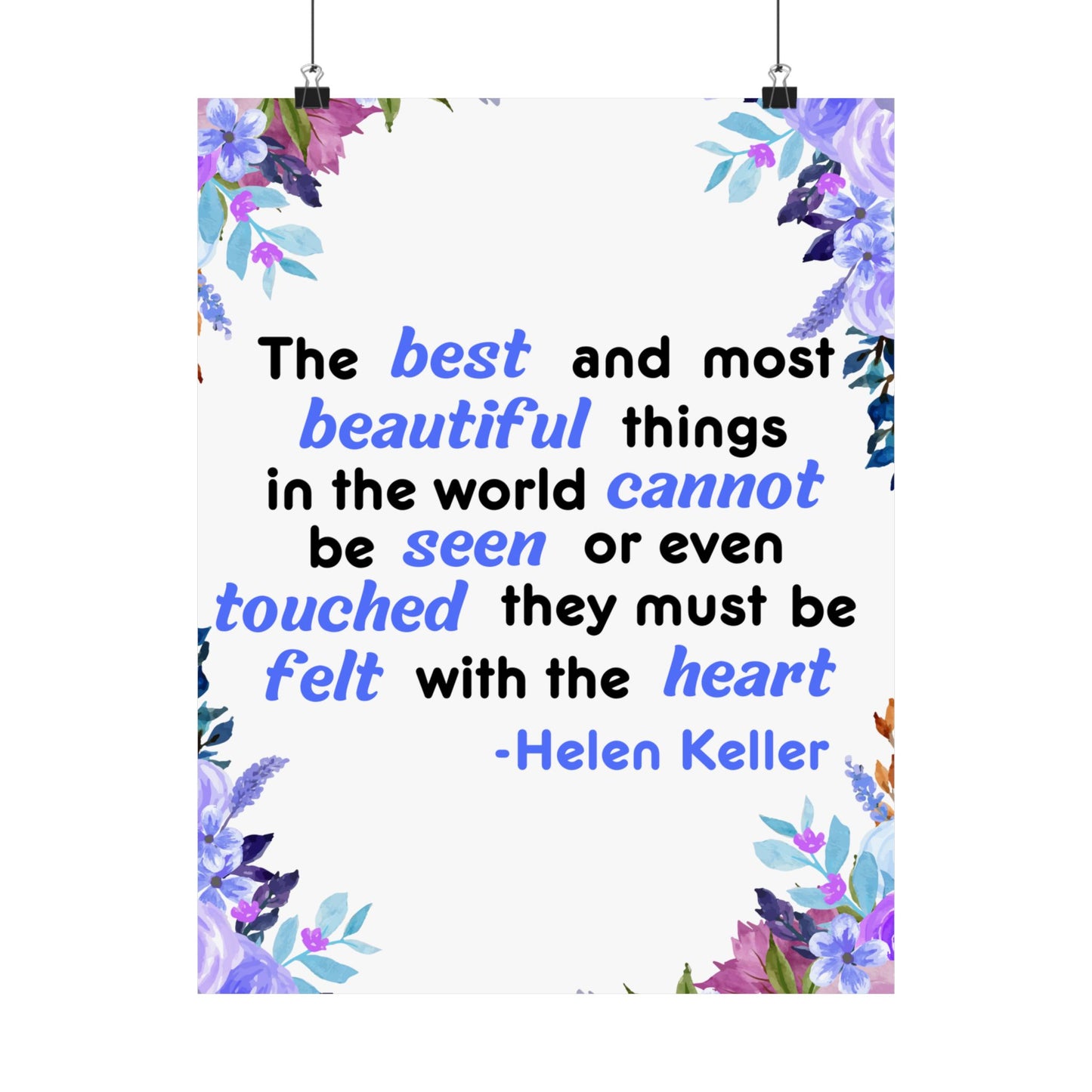 Helen Keller Quote, Inspirational Quote, Inspirational Poster, Wall Poster Quote, Inspirational Gift, Inspirational Print