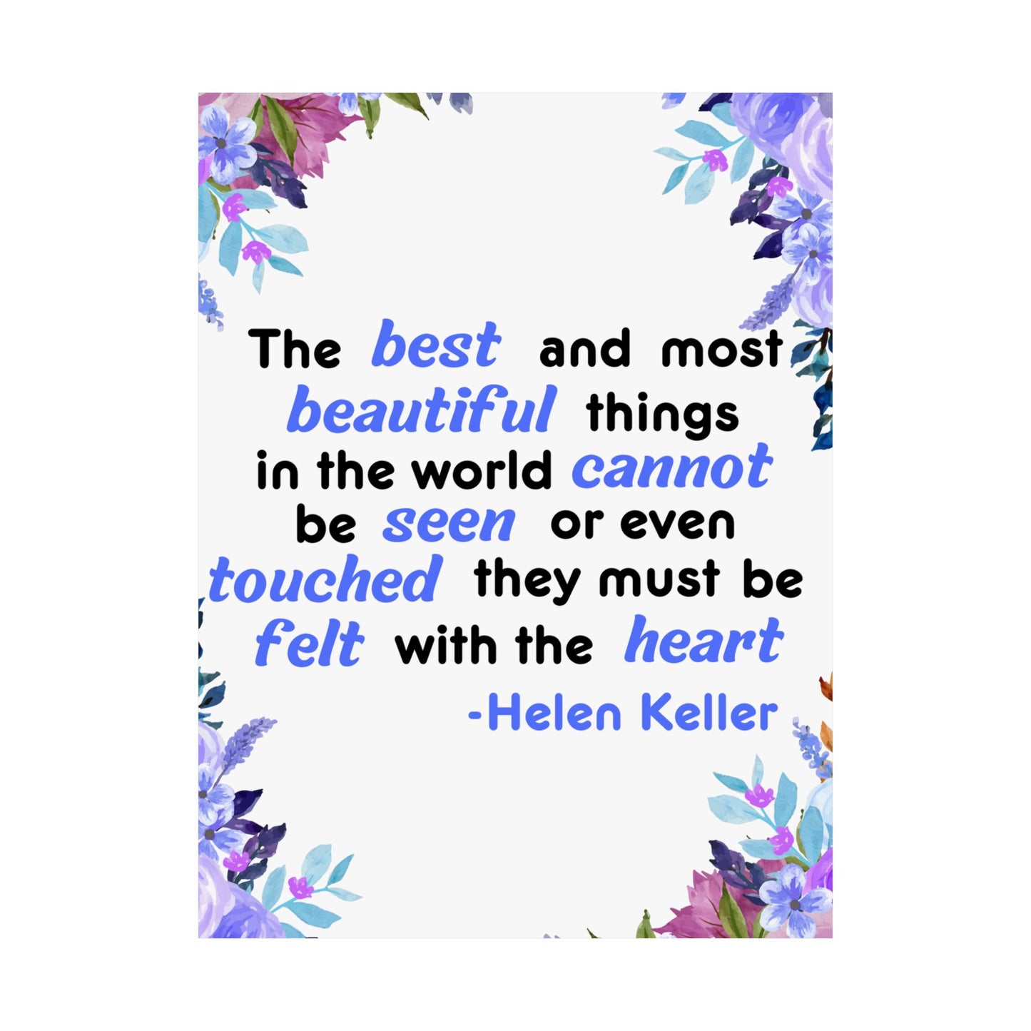 Helen Keller Quote, Inspirational Quote, Inspirational Poster, Wall Poster Quote, Inspirational Gift, Inspirational Print