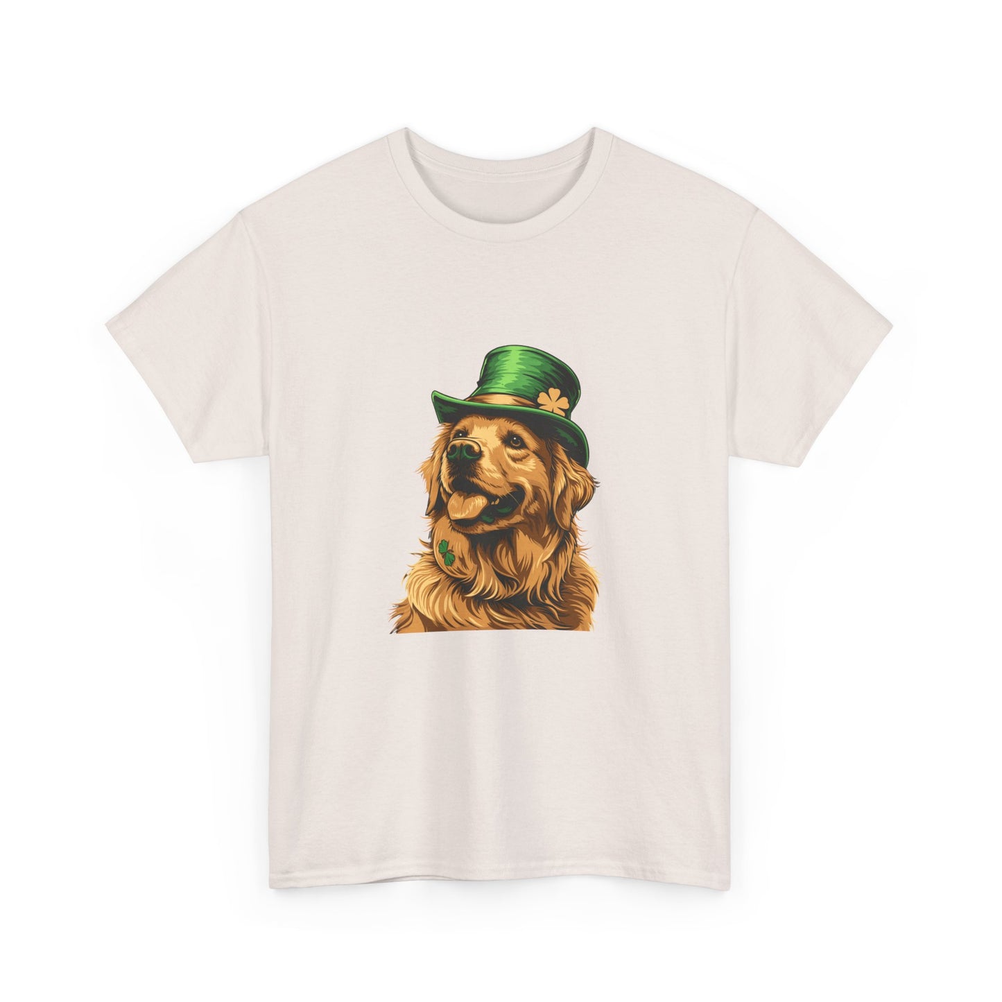 Golden Retriever St Patrick's Day Tee, Dog Lover Shirt, Unisex Graphic T-Shirt, Cute Animal Top, Pet Owner Gift, Funny Canine Apparel