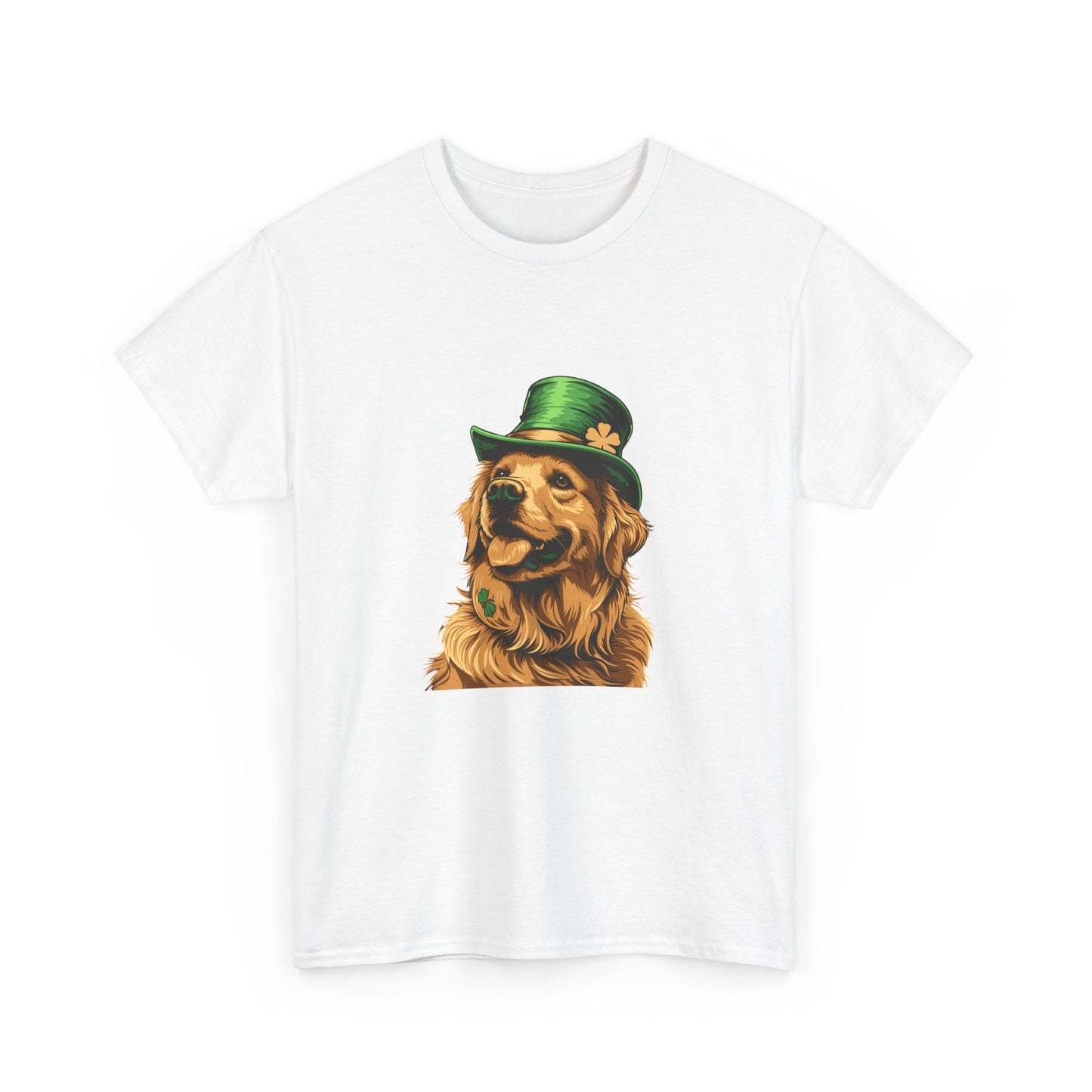 Golden Retriever St Patrick's Day Tee, Dog Lover Shirt, Unisex Graphic T-Shirt, Cute Animal Top, Pet Owner Gift, Funny Canine Apparel