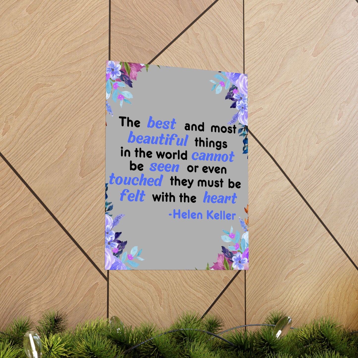 Helen Keller Quote, Inspirational Quote, Inspirational Poster, Wall Poster Quote, Inspirational Gift, Inspirational Print
