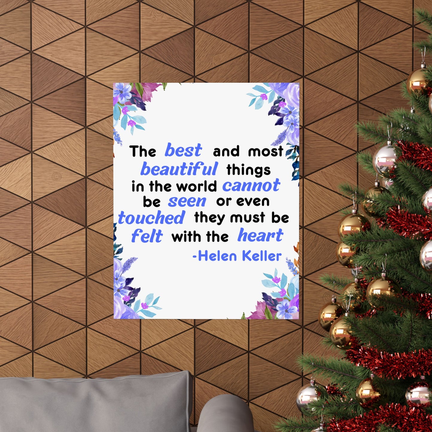 Helen Keller Quote, Inspirational Quote, Inspirational Poster, Wall Poster Quote, Inspirational Gift, Inspirational Print