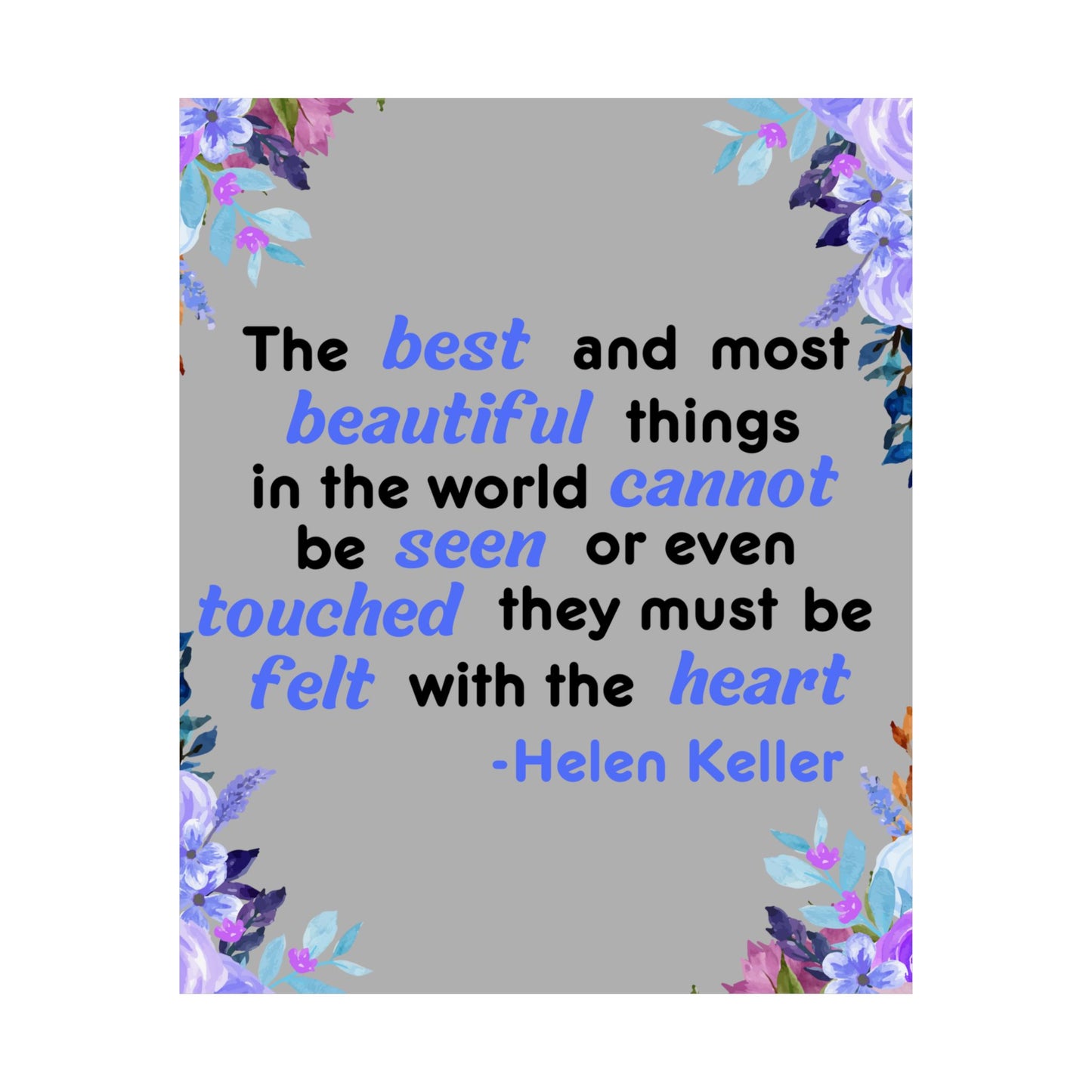 Helen Keller Quote, Inspirational Quote, Inspirational Poster, Wall Poster Quote, Inspirational Gift, Inspirational Print