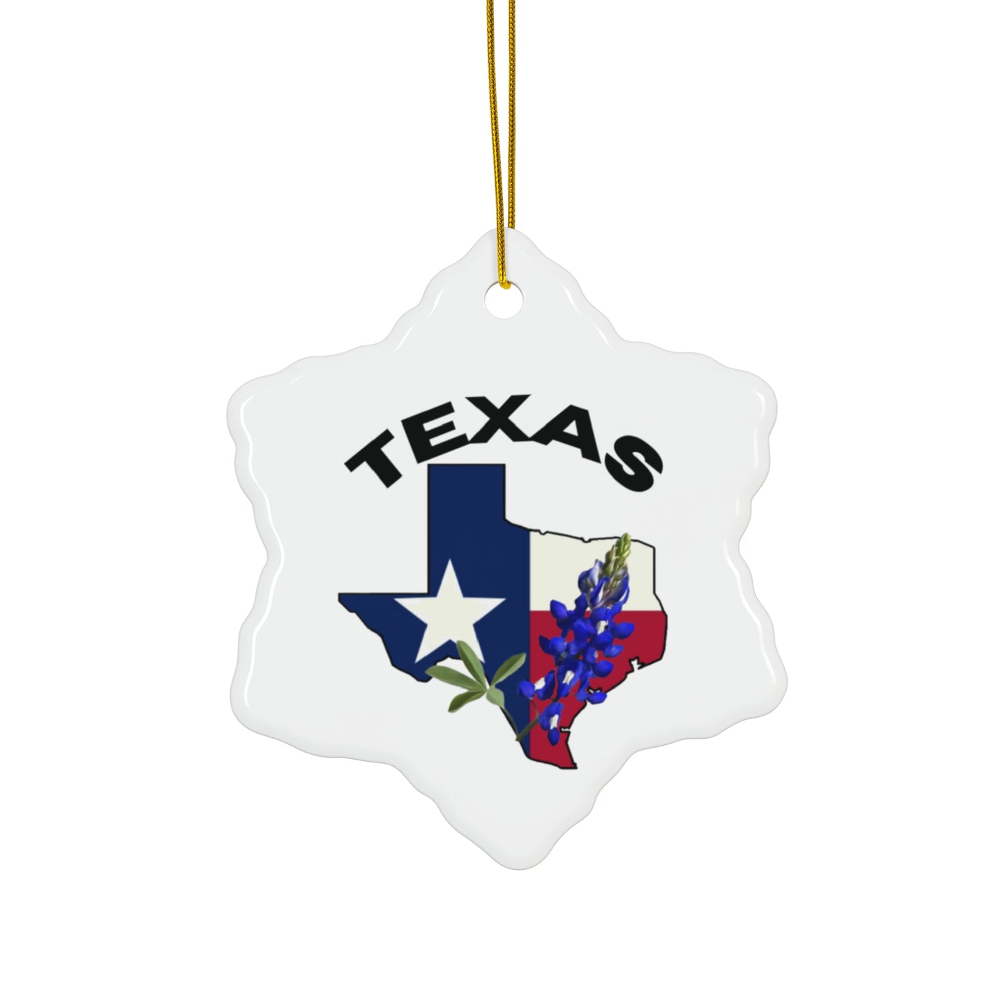 Ceramic Ornament - Texas Bluebonnet