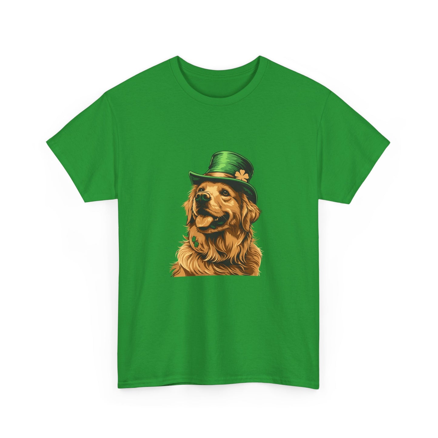 Golden Retriever St Patrick's Day Tee, Dog Lover Shirt, Unisex Graphic T-Shirt, Cute Animal Top, Pet Owner Gift, Funny Canine Apparel