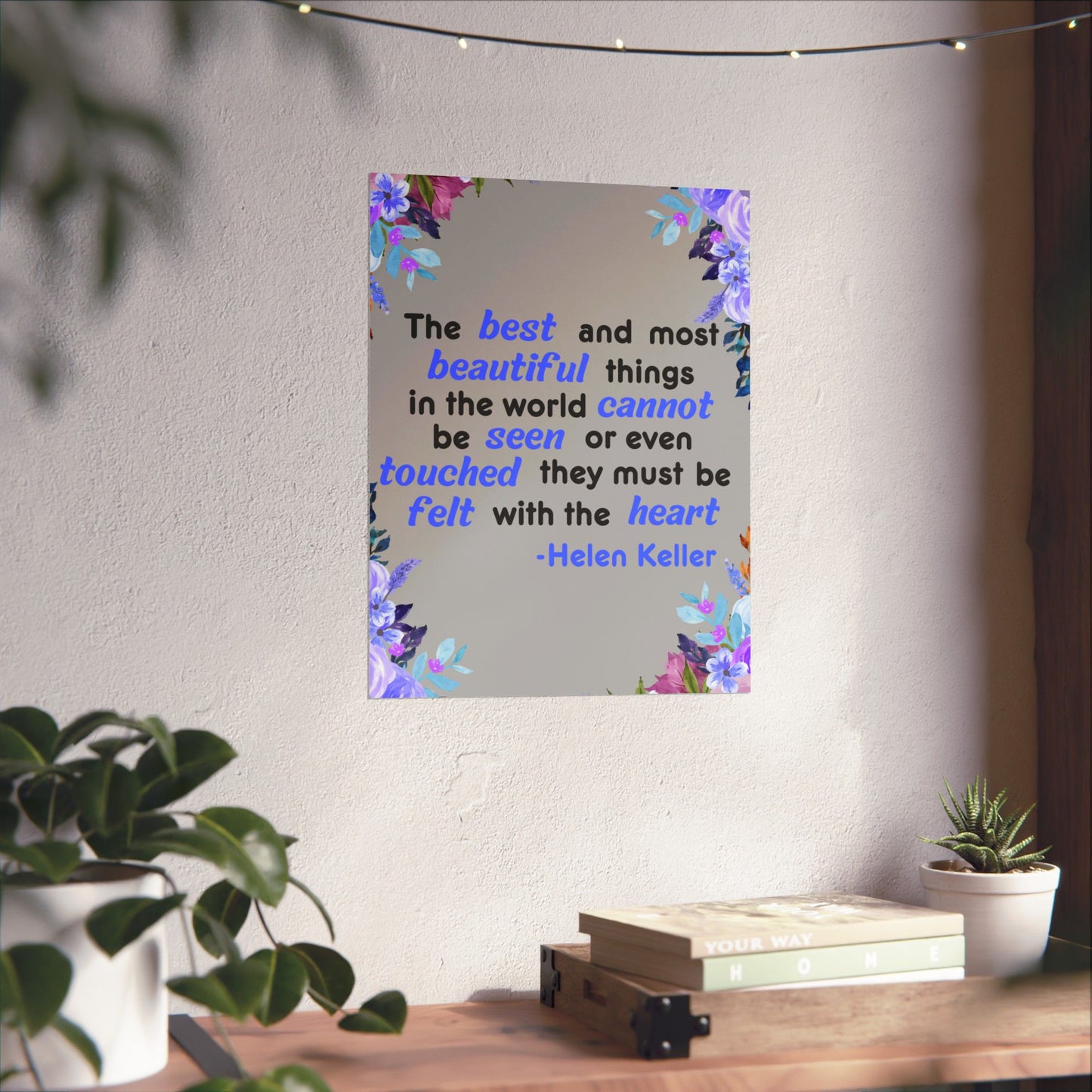 Helen Keller Quote, Inspirational Quote, Inspirational Poster, Wall Poster Quote, Inspirational Gift, Inspirational Print