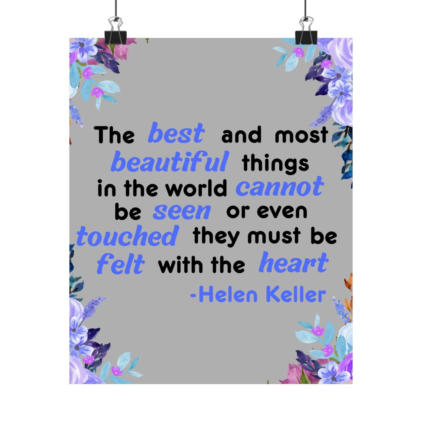 Helen Keller Quote, Inspirational Quote, Inspirational Poster, Wall Poster Quote, Inspirational Gift, Inspirational Print