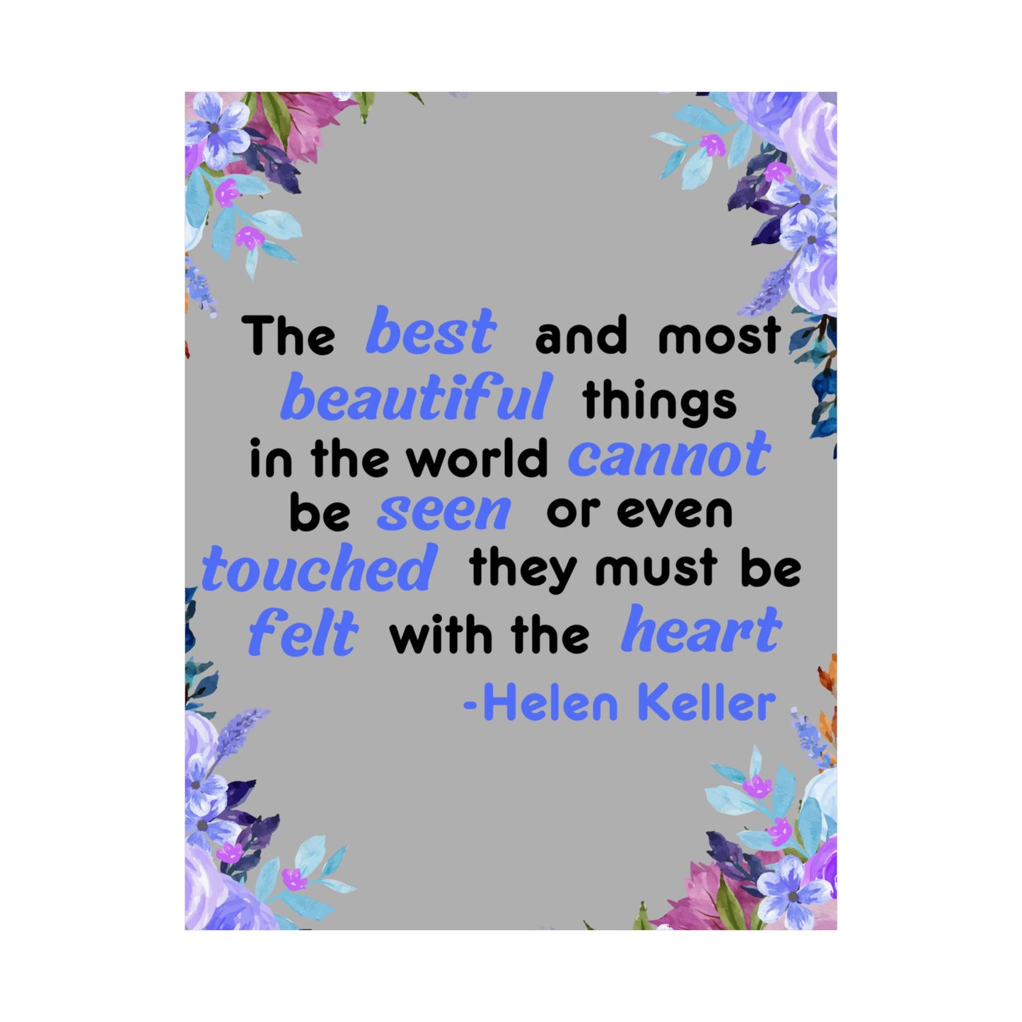 Helen Keller Quote, Inspirational Quote, Inspirational Poster, Wall Poster Quote, Inspirational Gift, Inspirational Print
