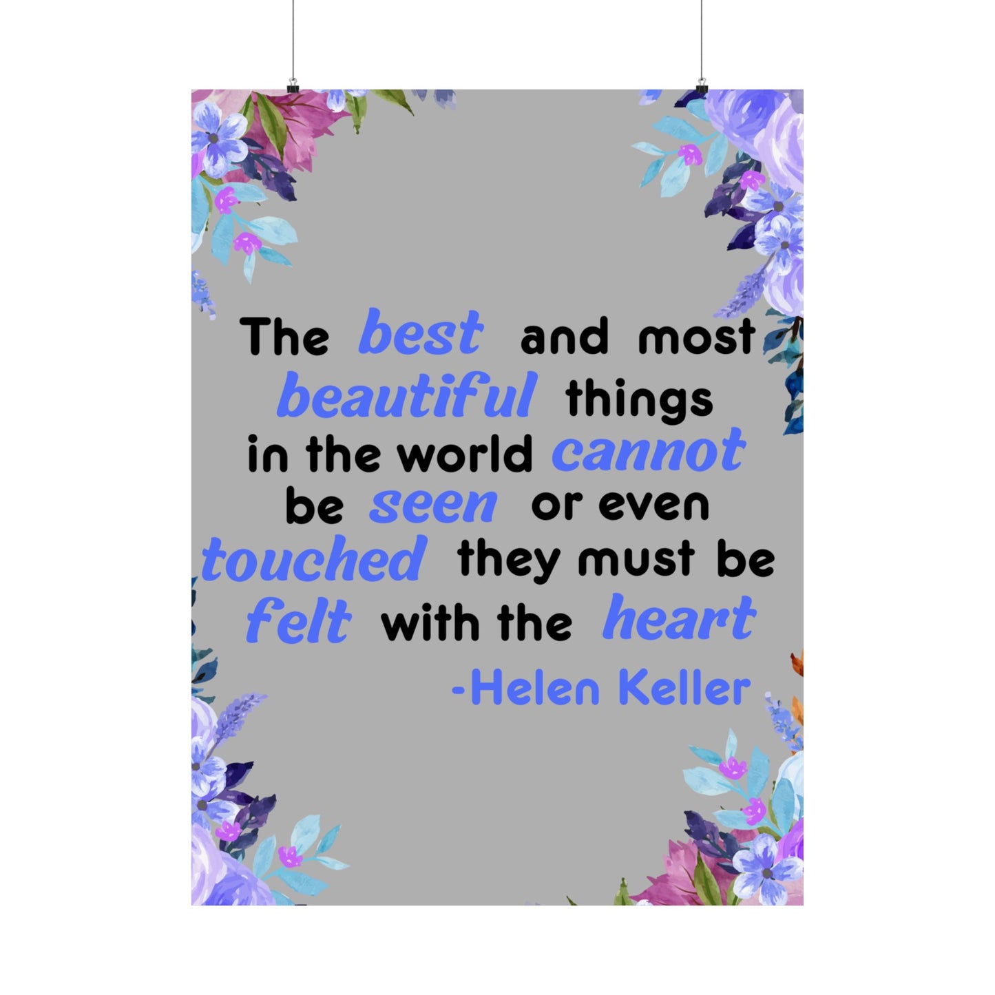 Helen Keller Quote, Inspirational Quote, Inspirational Poster, Wall Poster Quote, Inspirational Gift, Inspirational Print