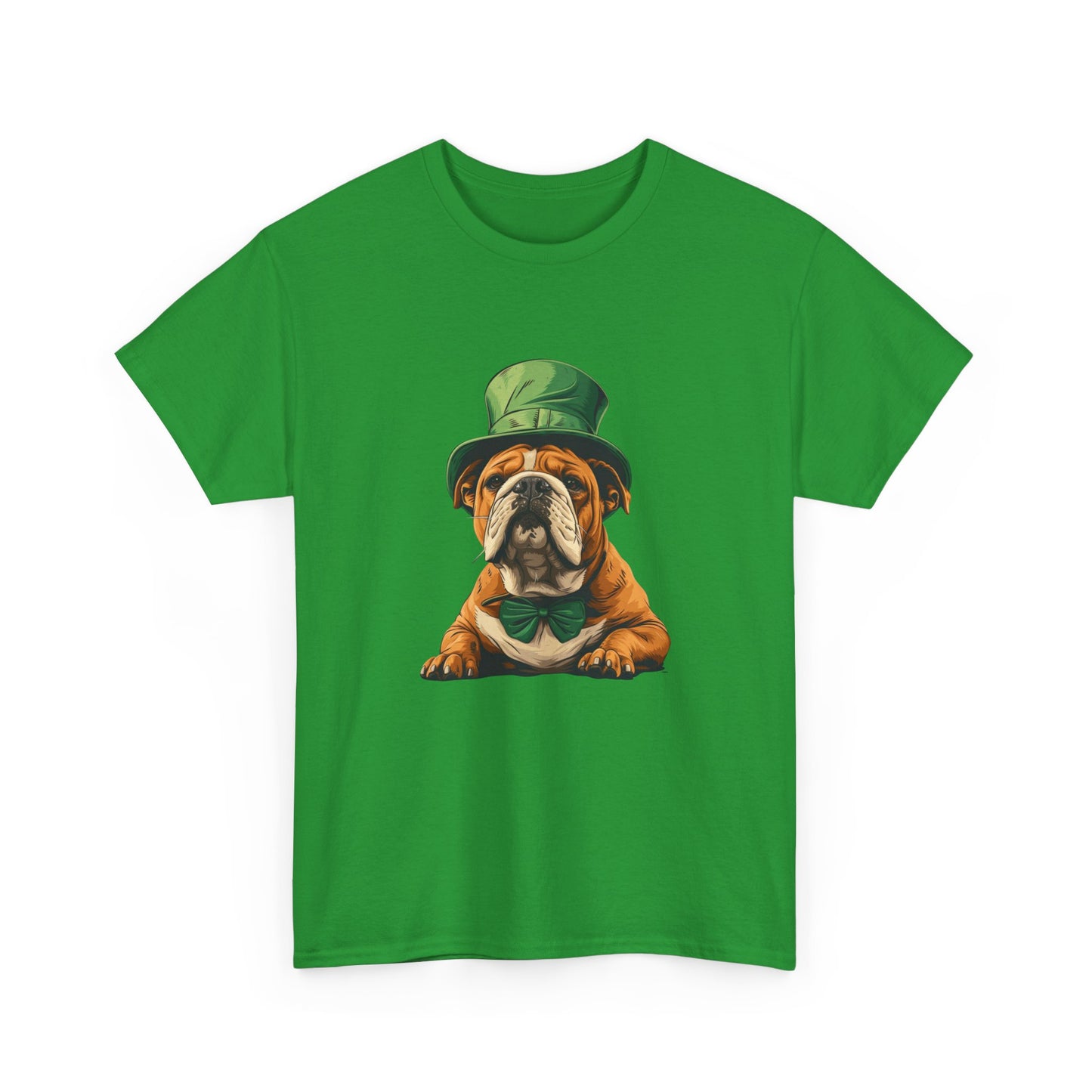 English Bulldog St Patrick's Day Tee, Dog Lover Shirt, Unisex Graphic T-Shirt, Cute Animal Top, Pet Owner Gift, Funny Canine Apparel