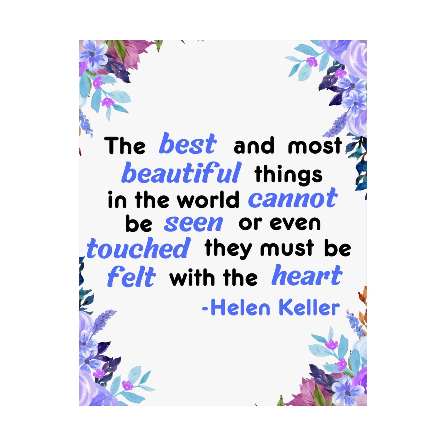 Helen Keller Quote, Inspirational Quote, Inspirational Poster, Wall Poster Quote, Inspirational Gift, Inspirational Print