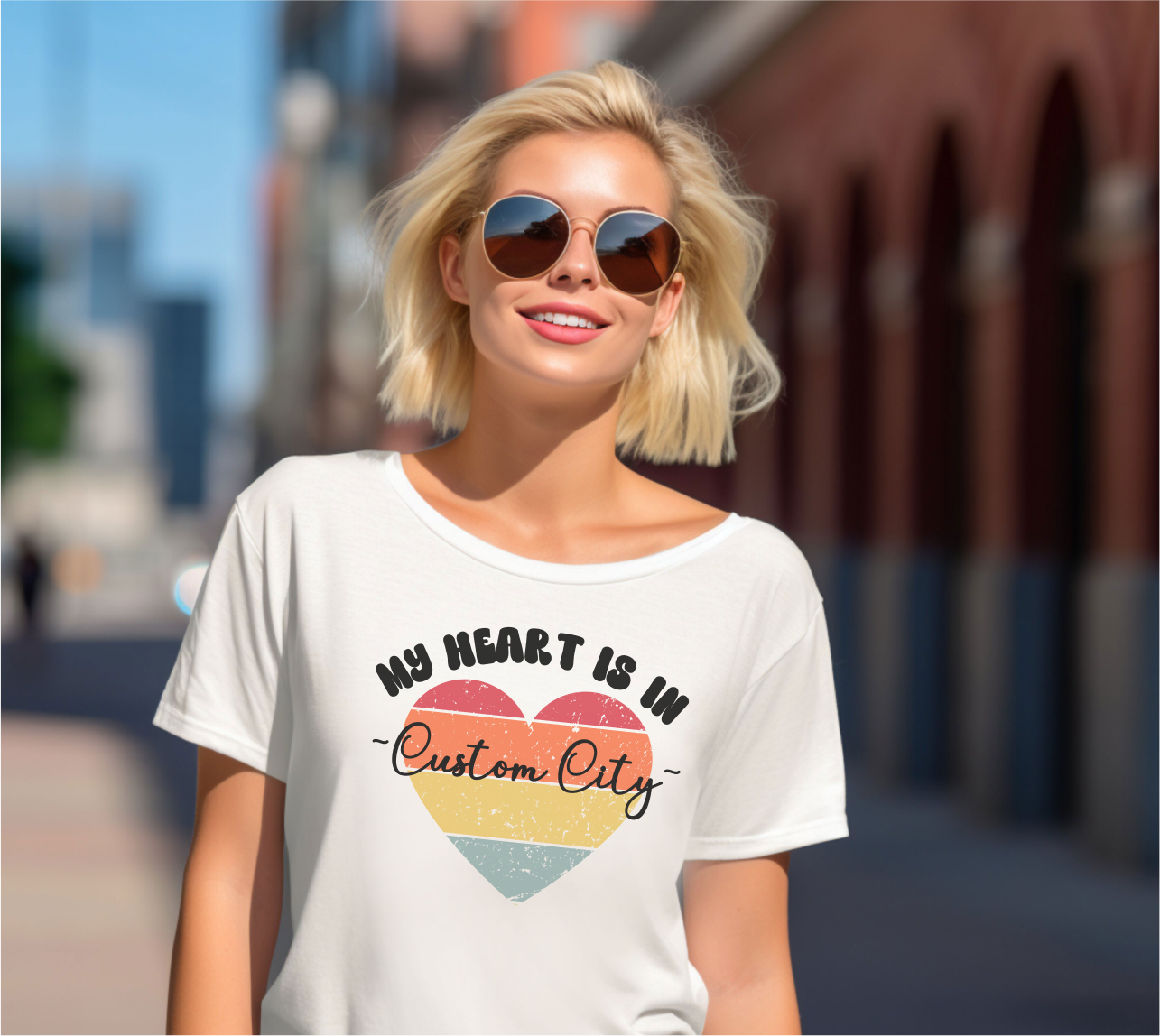 Customizable - My Heart is in _____ City Shirt