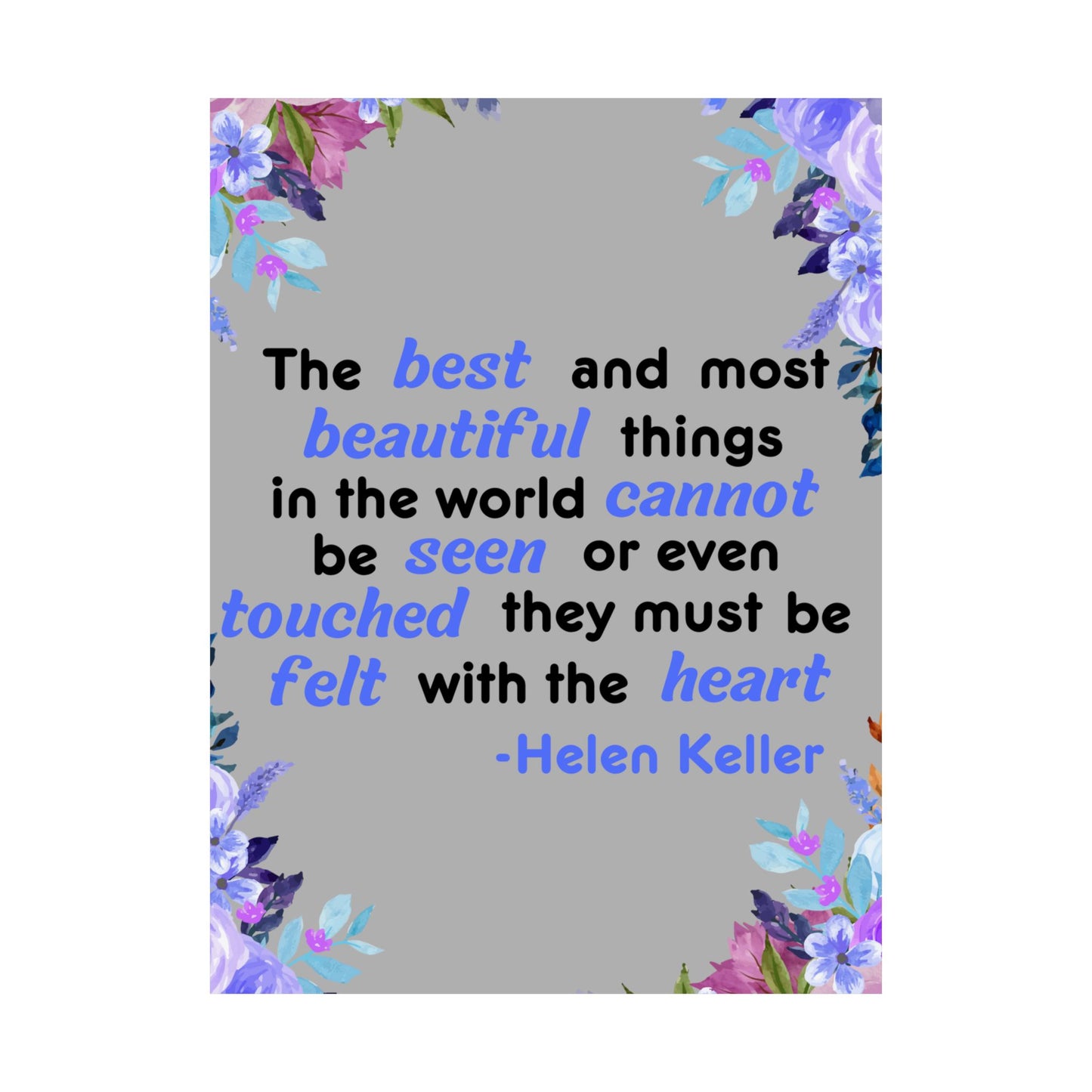 Helen Keller Quote, Inspirational Quote, Inspirational Poster, Wall Poster Quote, Inspirational Gift, Inspirational Print