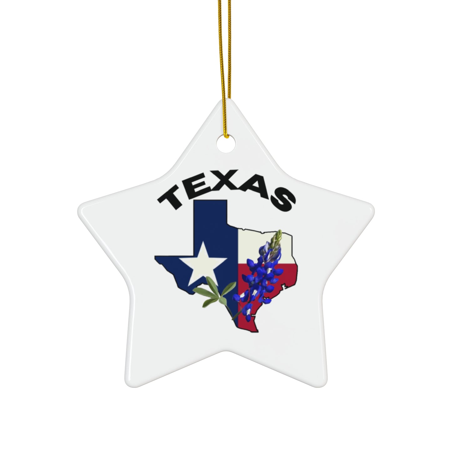 Ceramic Ornament - Texas Bluebonnet