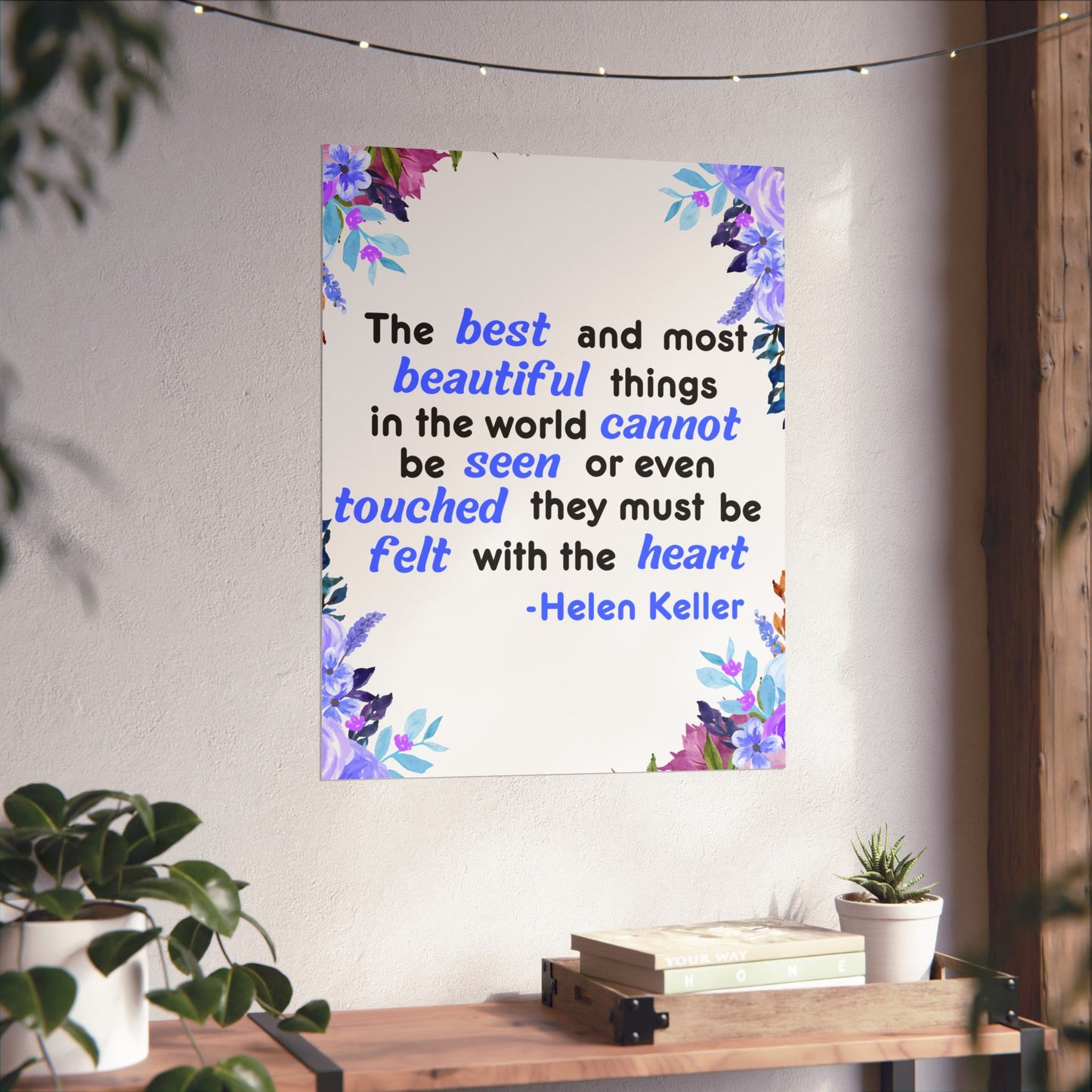 Helen Keller Quote, Inspirational Quote, Inspirational Poster, Wall Poster Quote, Inspirational Gift, Inspirational Print
