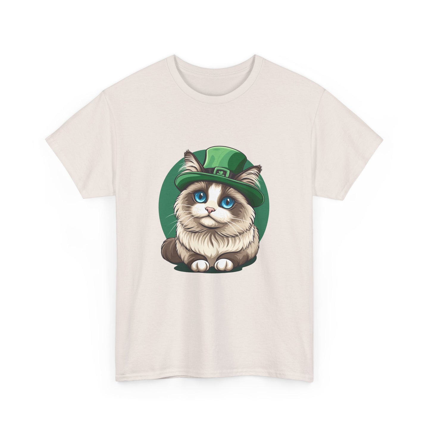 Ragdoll Cat St Patrick's Day T-Shirt, Shamrock Kitty Tee, Green Cat Lover Top, Holiday Animal Shirt, Lucky Charm Clothes