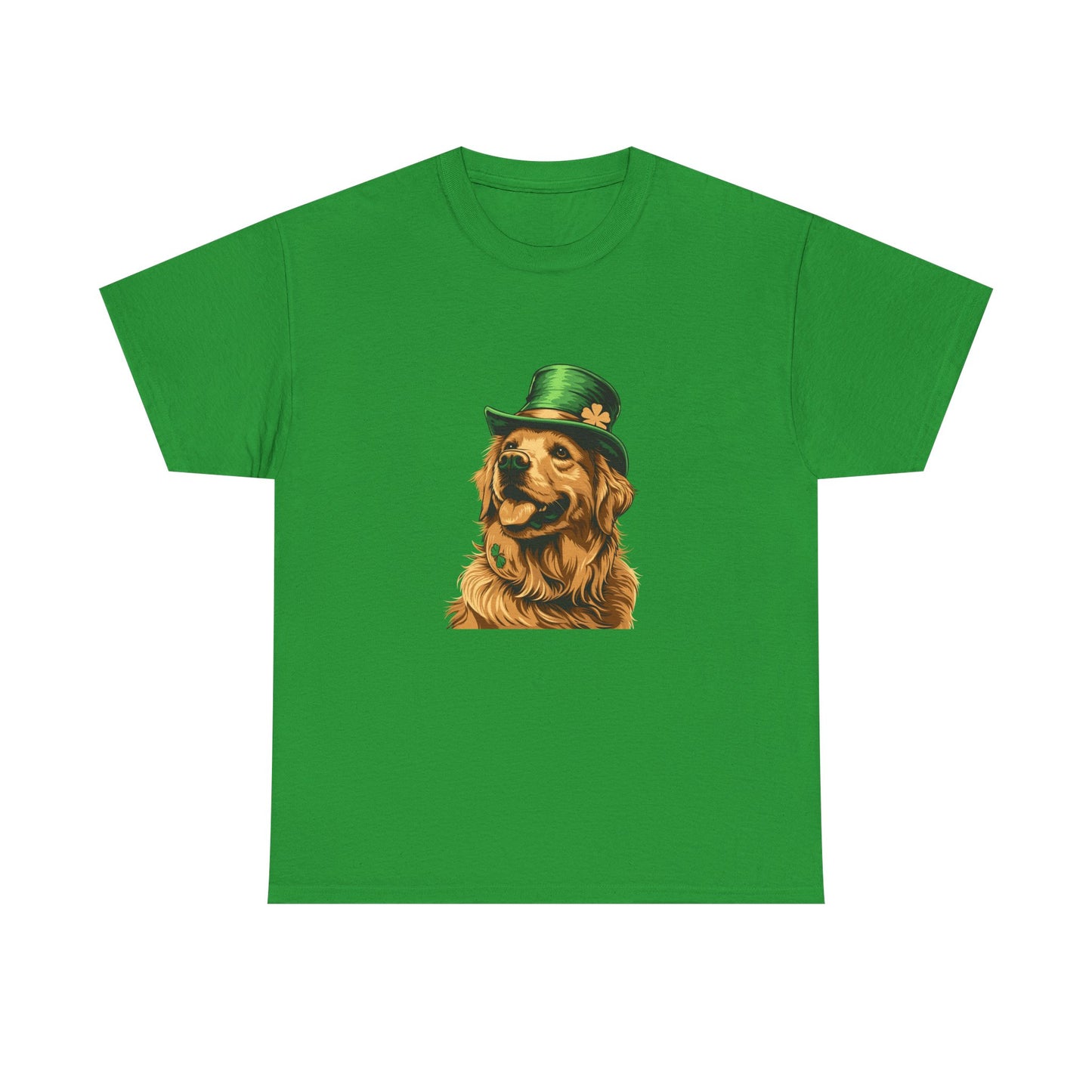 Golden Retriever St Patrick's Day Tee, Dog Lover Shirt, Unisex Graphic T-Shirt, Cute Animal Top, Pet Owner Gift, Funny Canine Apparel