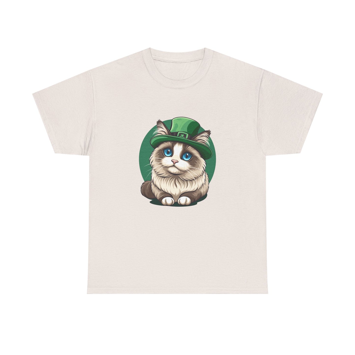 Ragdoll Cat St Patrick's Day T-Shirt, Shamrock Kitty Tee, Green Cat Lover Top, Holiday Animal Shirt, Lucky Charm Clothes