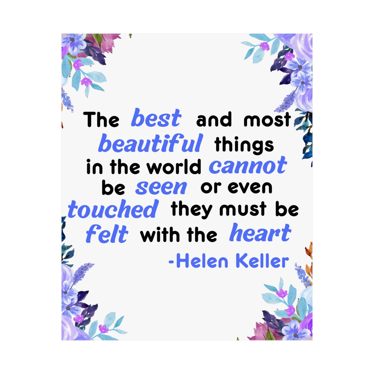 Helen Keller Quote, Inspirational Quote, Inspirational Poster, Wall Poster Quote, Inspirational Gift, Inspirational Print