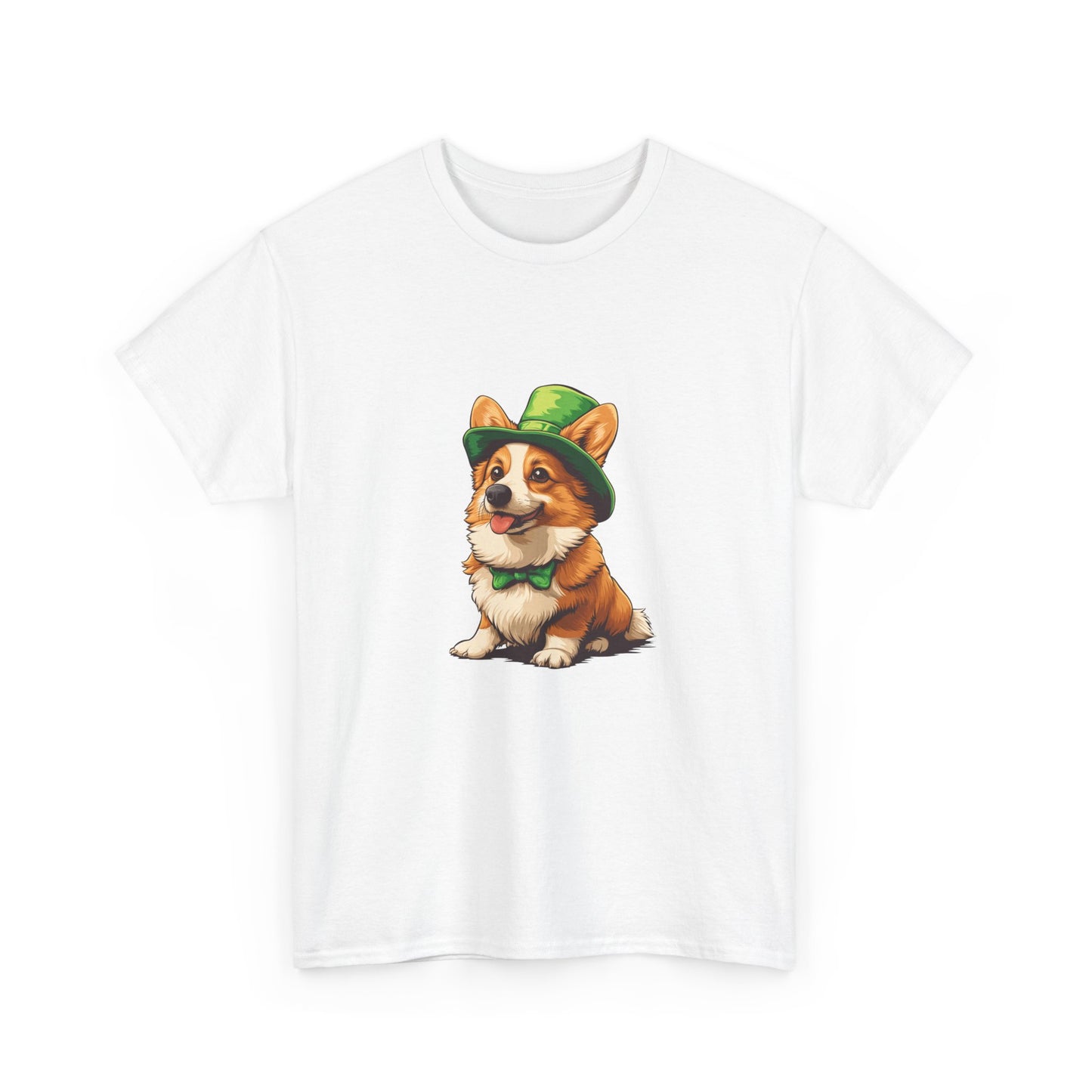 Corgi St Patrick's Day Tee, Dog Lover Shirt, Unisex Graphic T-Shirt, Cute Animal Top, Pet Owner Gift, Funny Canine Apparel