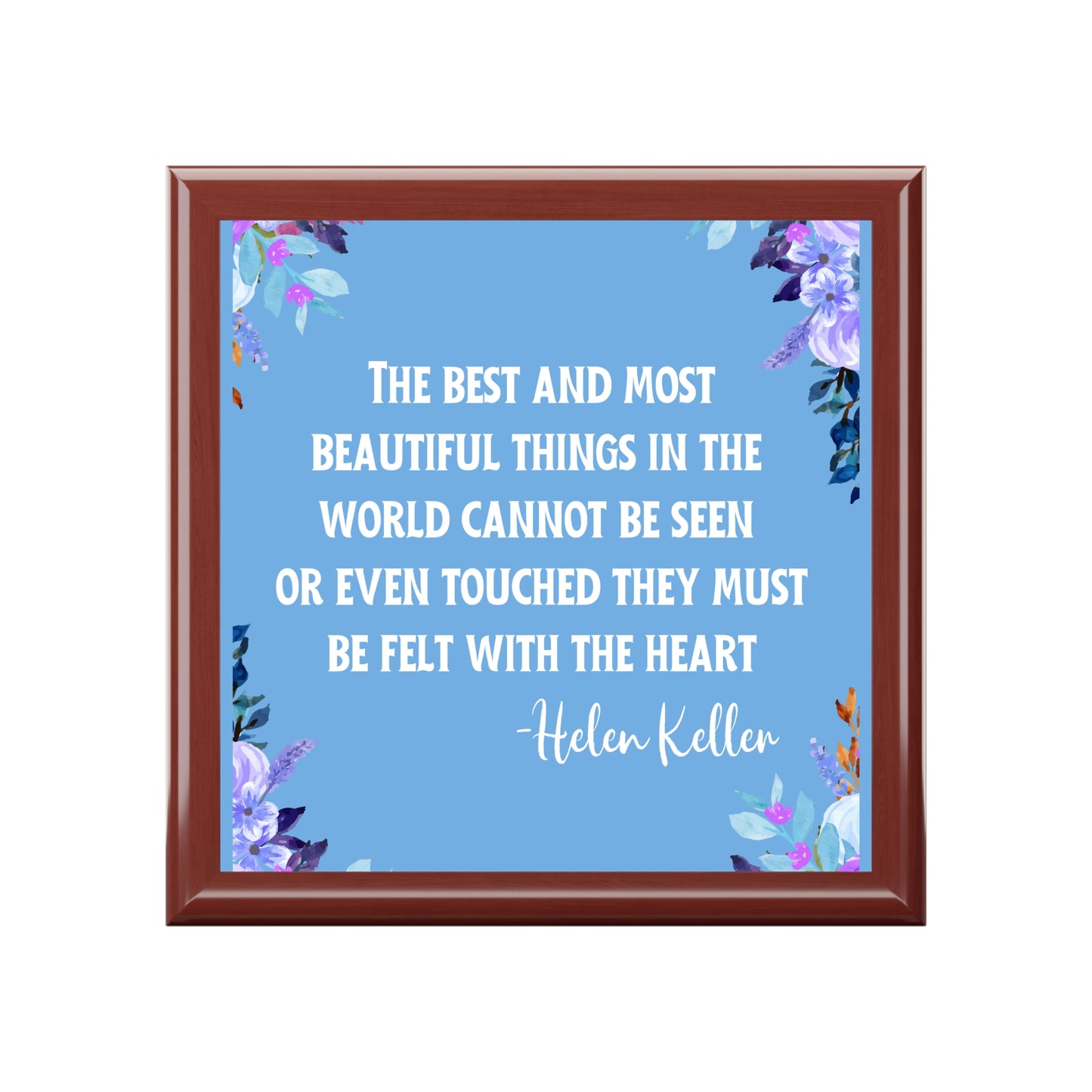 Inspirational Jewelry Box with Helen Keller Quote - Elegant Storage for Treasures