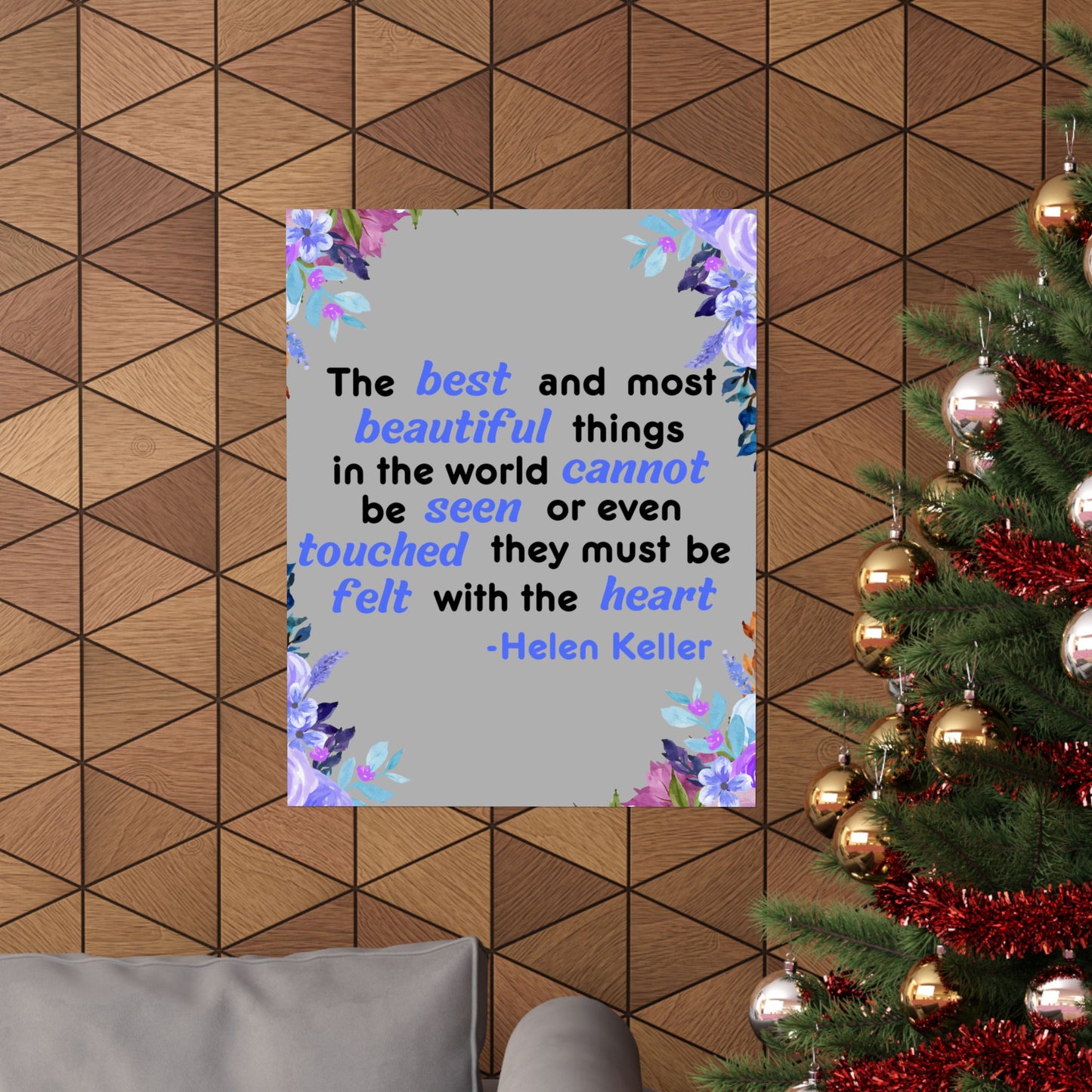 Helen Keller Quote, Inspirational Quote, Inspirational Poster, Wall Poster Quote, Inspirational Gift, Inspirational Print
