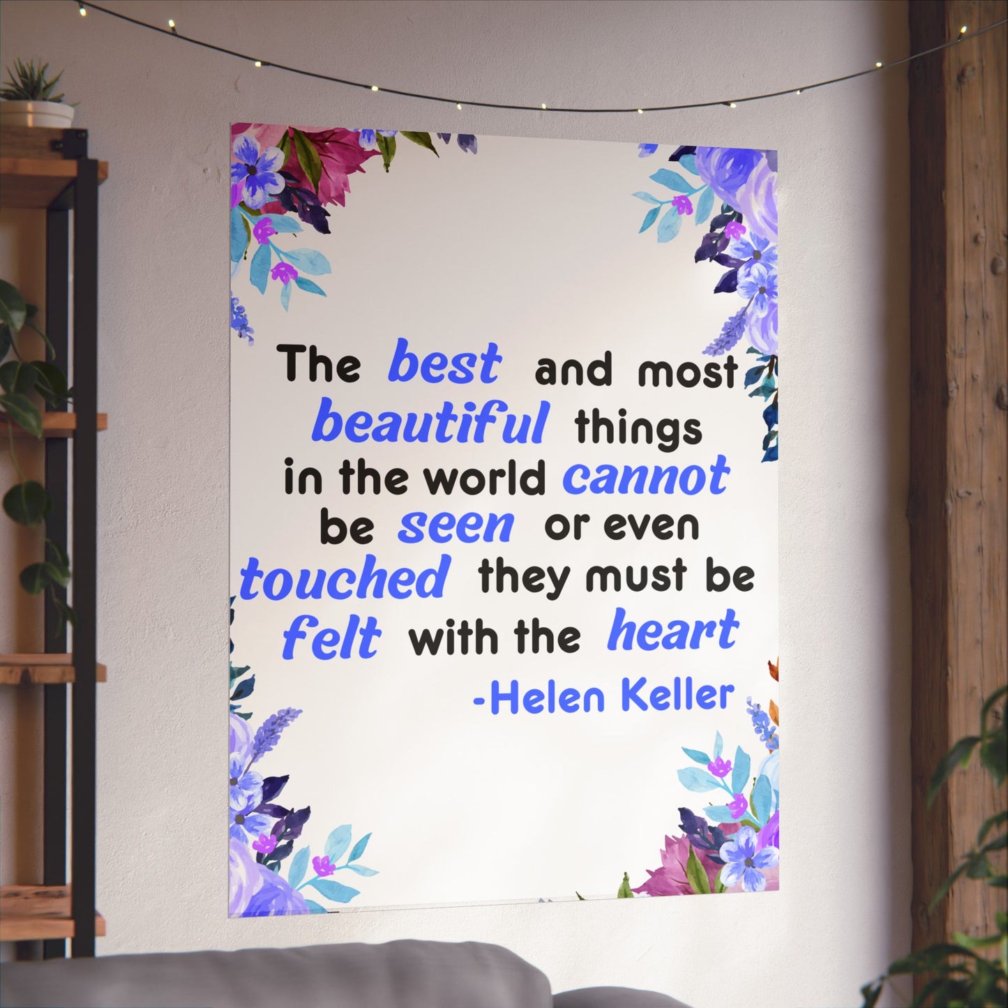 Helen Keller Quote, Inspirational Quote, Inspirational Poster, Wall Poster Quote, Inspirational Gift, Inspirational Print
