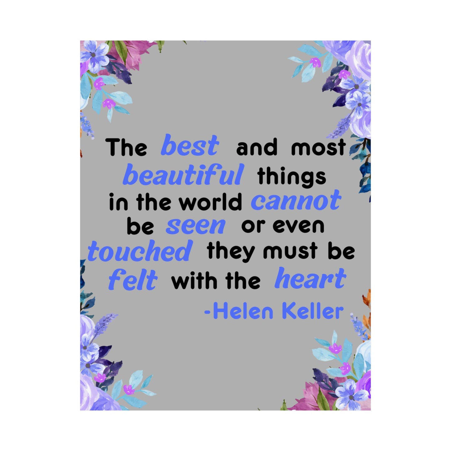 Helen Keller Quote, Inspirational Quote, Inspirational Poster, Wall Poster Quote, Inspirational Gift, Inspirational Print