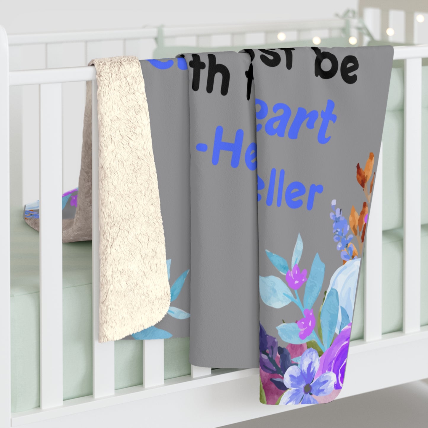 Helen Keller Quote on a Fleece Blanket