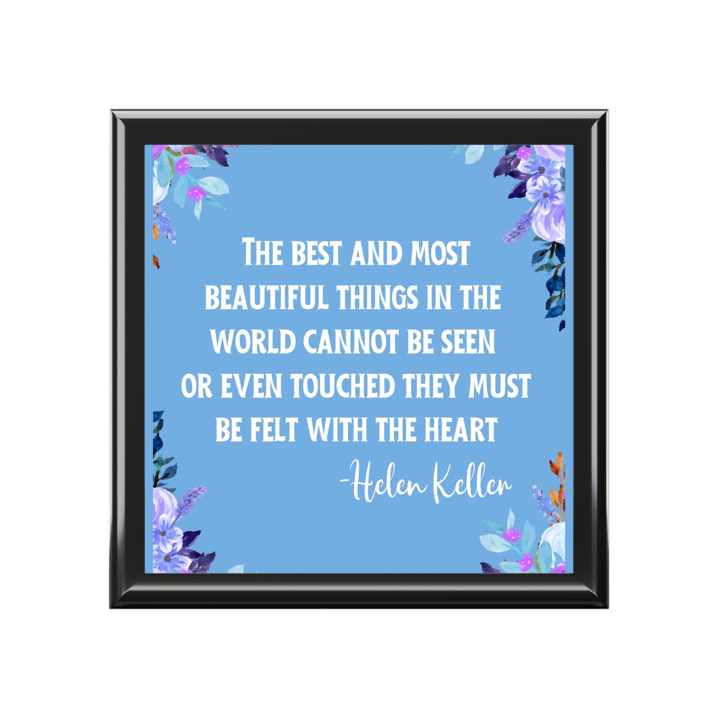 Inspirational Jewelry Box with Helen Keller Quote - Elegant Storage for Treasures