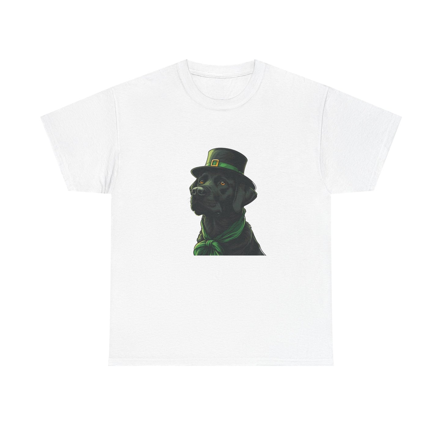 Black Labrador St Patrick's Day Tee, Dog Lover Shirt, Unisex Graphic T-Shirt, Cute Animal Top, Pet Owner Gift, Funny Canine Apparel