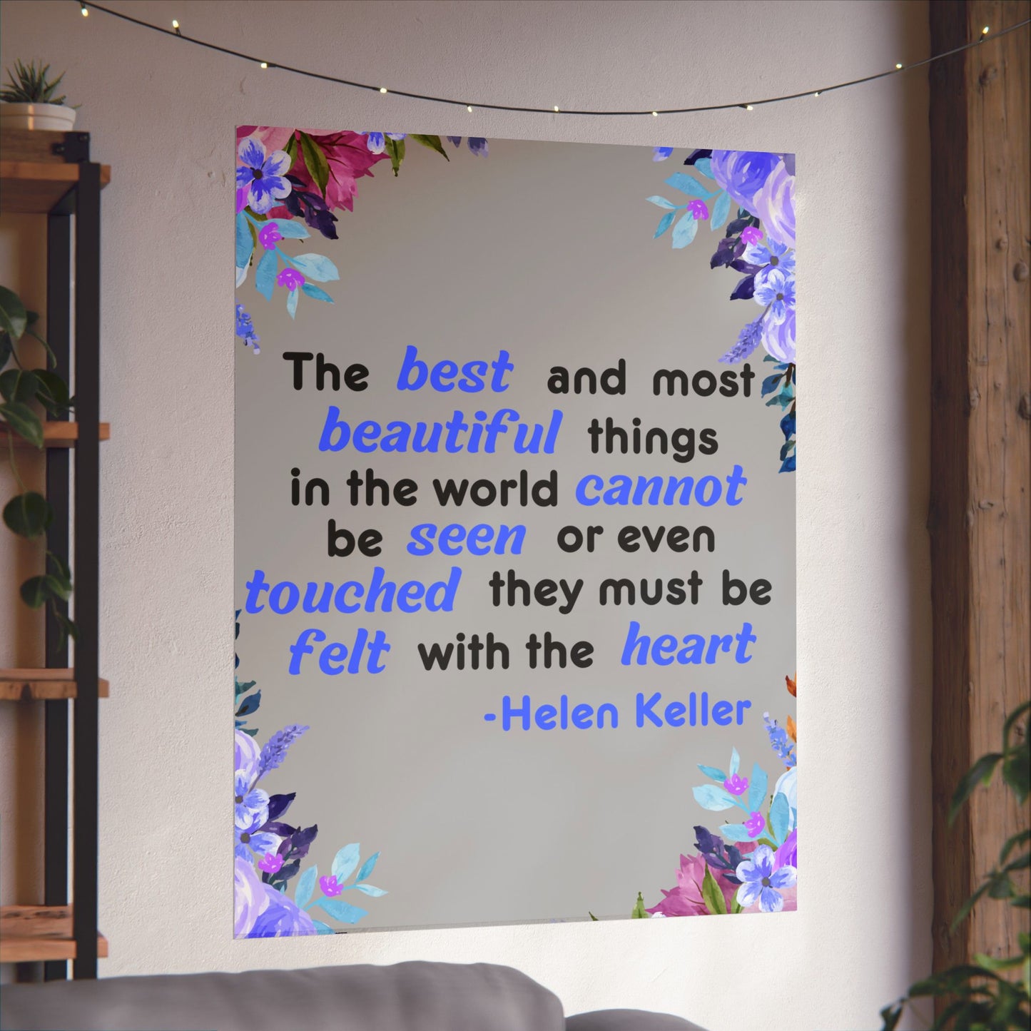 Helen Keller Quote, Inspirational Quote, Inspirational Poster, Wall Poster Quote, Inspirational Gift, Inspirational Print