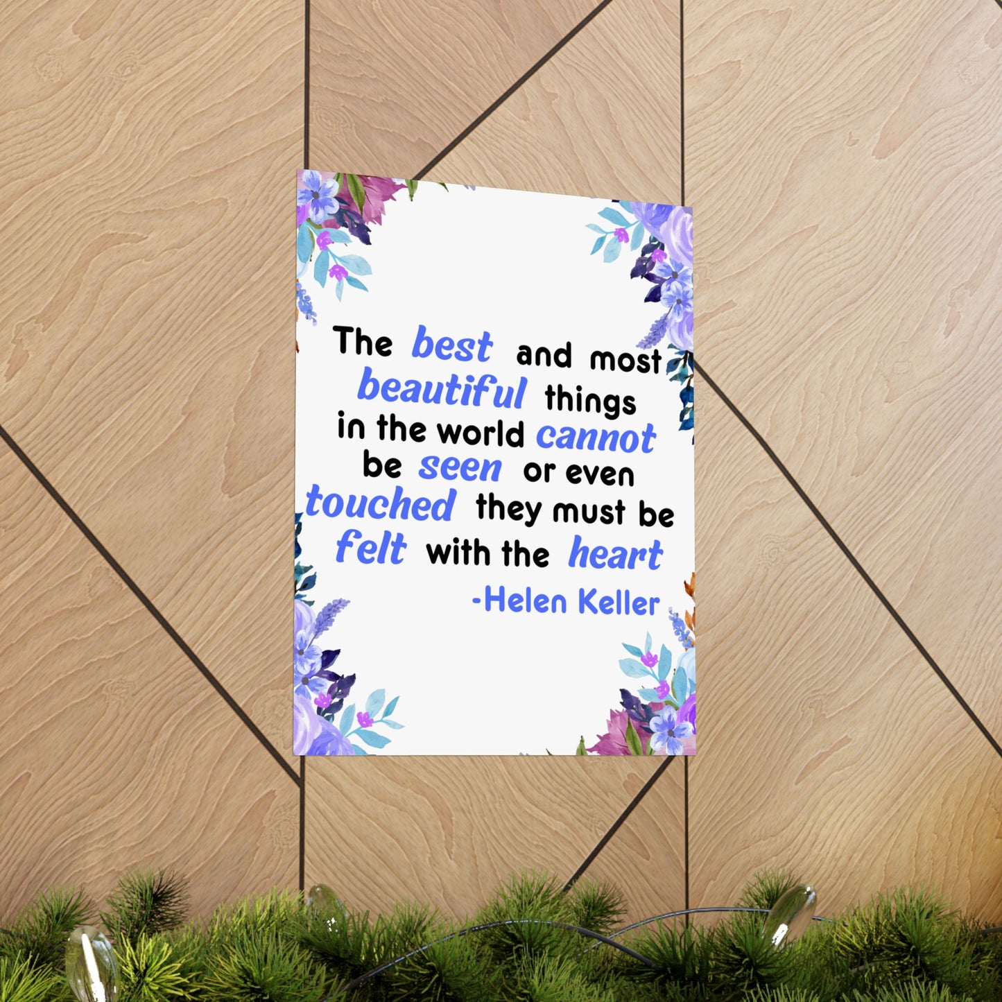 Helen Keller Quote, Inspirational Quote, Inspirational Poster, Wall Poster Quote, Inspirational Gift, Inspirational Print
