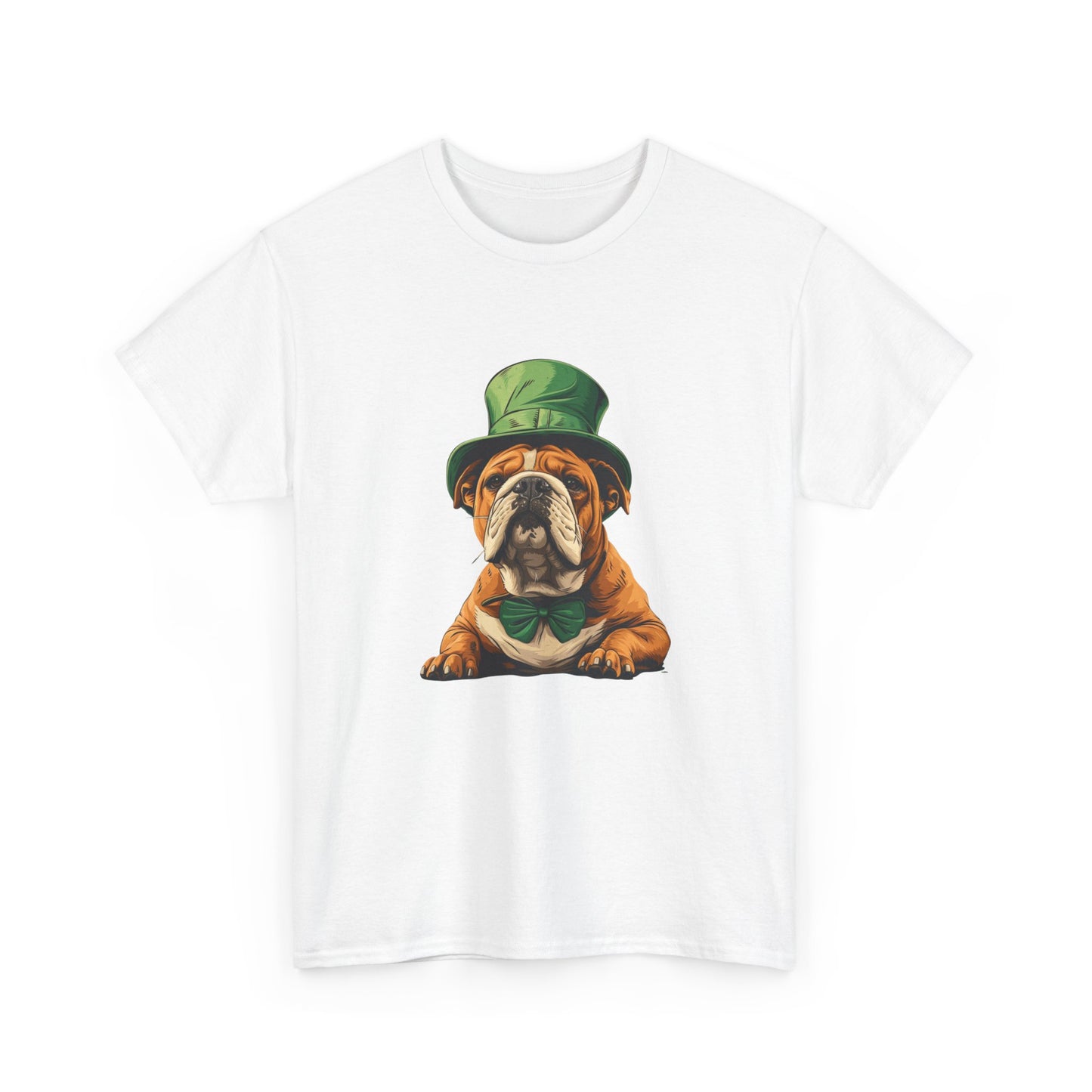 English Bulldog St Patrick's Day Tee, Dog Lover Shirt, Unisex Graphic T-Shirt, Cute Animal Top, Pet Owner Gift, Funny Canine Apparel