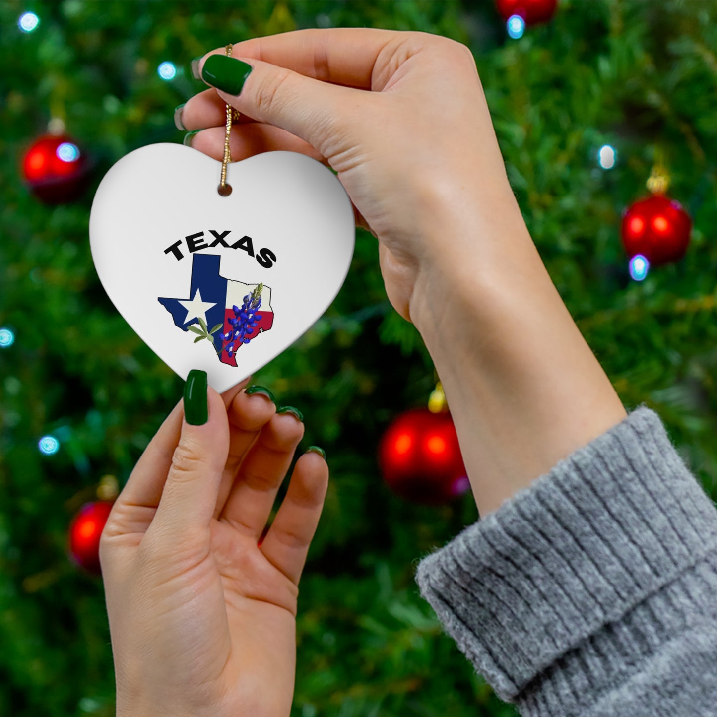Ceramic Ornament - Texas Bluebonnet