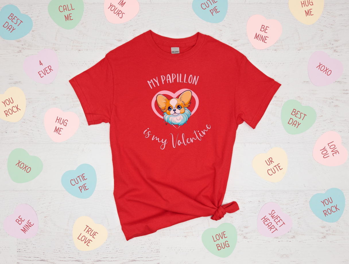 My Papillon is My Valentine Shirt