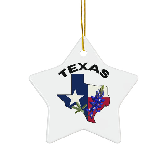 Ceramic Ornament - Texas Bluebonnet
