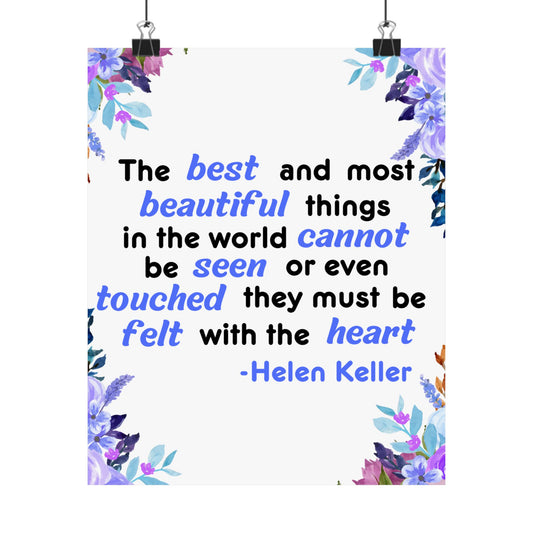 Helen Keller Quote, Inspirational Quote, Inspirational Poster, Wall Poster Quote, Inspirational Gift, Inspirational Print