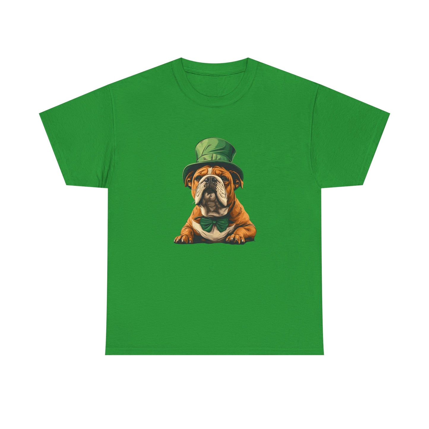 English Bulldog St Patrick's Day Tee, Dog Lover Shirt, Unisex Graphic T-Shirt, Cute Animal Top, Pet Owner Gift, Funny Canine Apparel