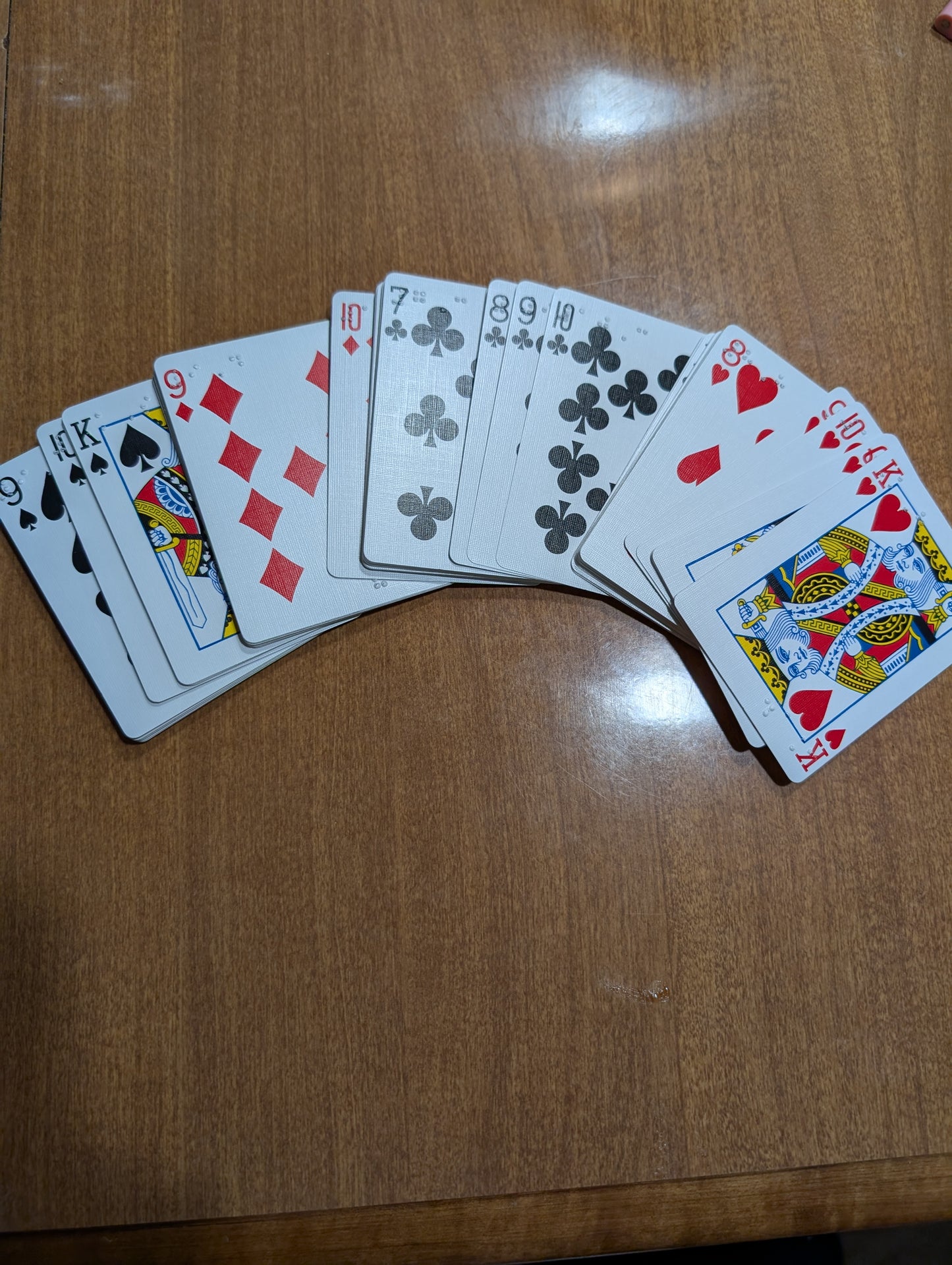 Braille Playing Cards - Standard Deck